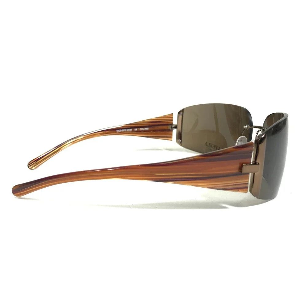 La Perla Sunglasses MOD.SPE 653M COL.R80 Brown Wood Grain Frames w Brown Lenses